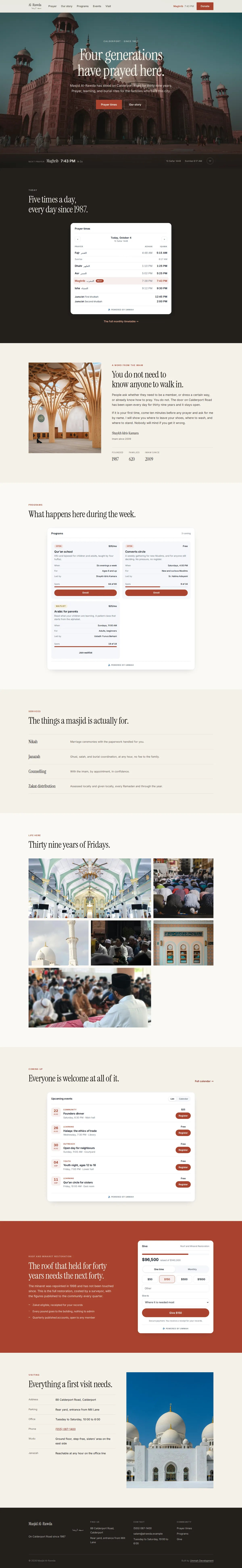 Full page of the Ablaq template
